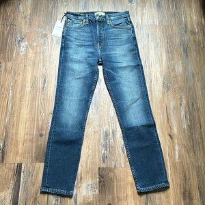 Re/Done High Rise Ankle Crop Jeans